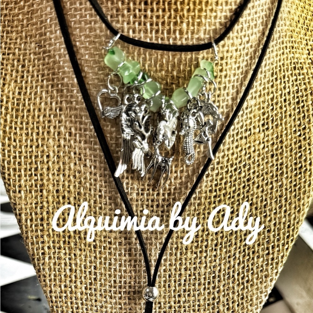 Alquimia Green and Silver Necklace